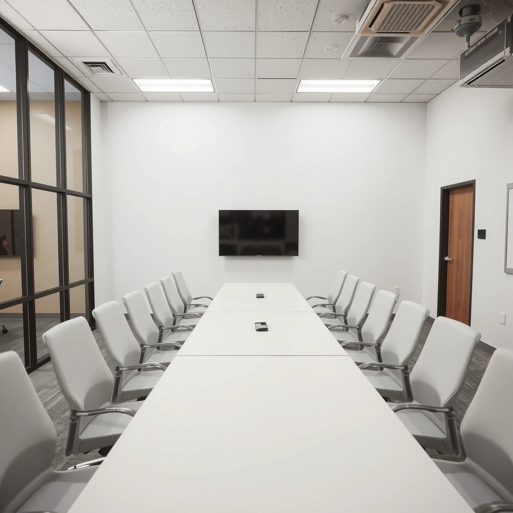 After: Clean conference room