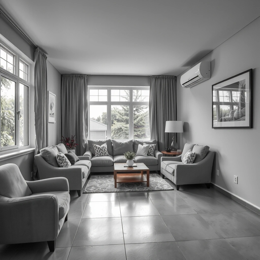 After: Clean living room