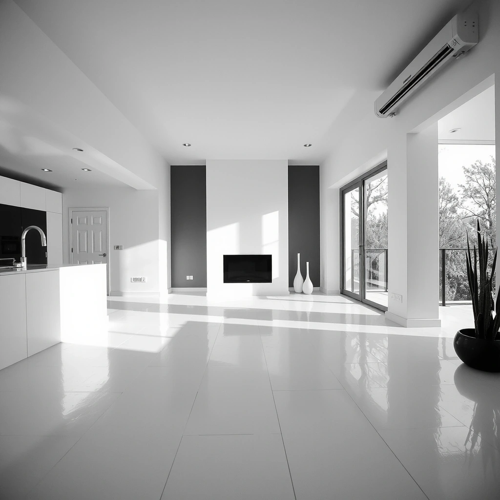 After: Clean living room