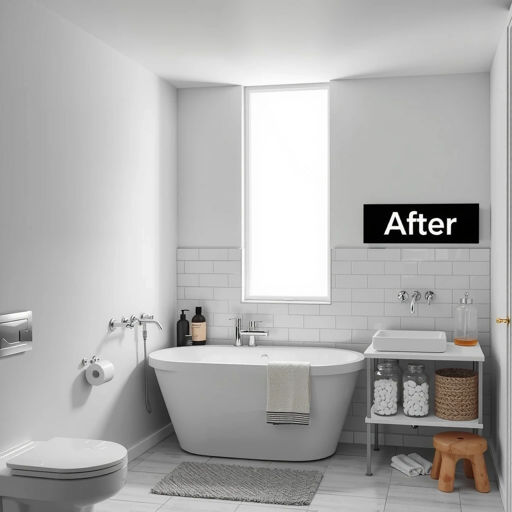 After: Clean bathroom restoration