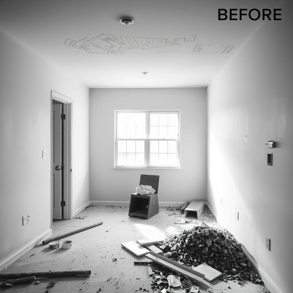 Before: Post-construction cleanup